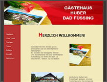 Tablet Screenshot of gaestehaus-huber.de